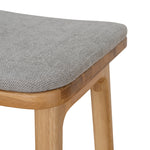 Cyprus 67cm Natural Bar Stool - Grey Bar Stool Oakwood-Core   