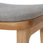 Cyprus 67cm Natural Bar Stool - Grey Bar Stool Oakwood-Core   