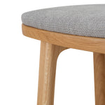 Cyprus 67cm Natural Bar Stool - Grey Bar Stool Oakwood-Core   