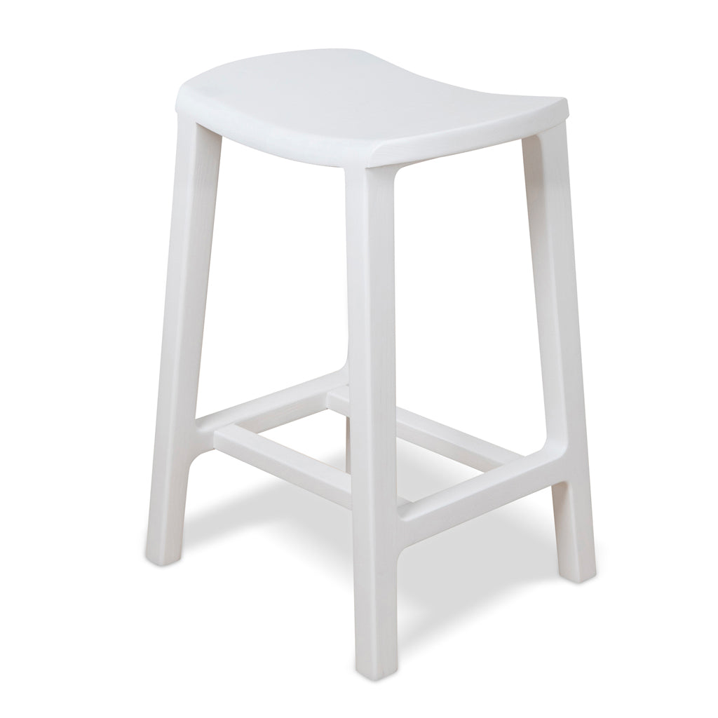 Ex Display - Judy 62cm Bar Stool - White Bar Stool M-Sun-Core