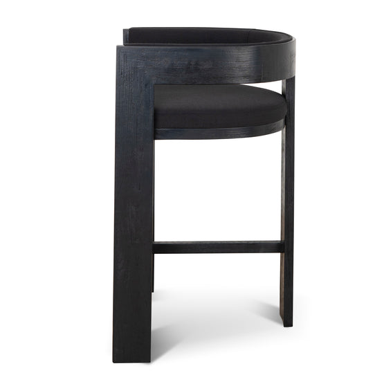 Miles ELM Barstool - Full Black Bar Stool LJ-Core   