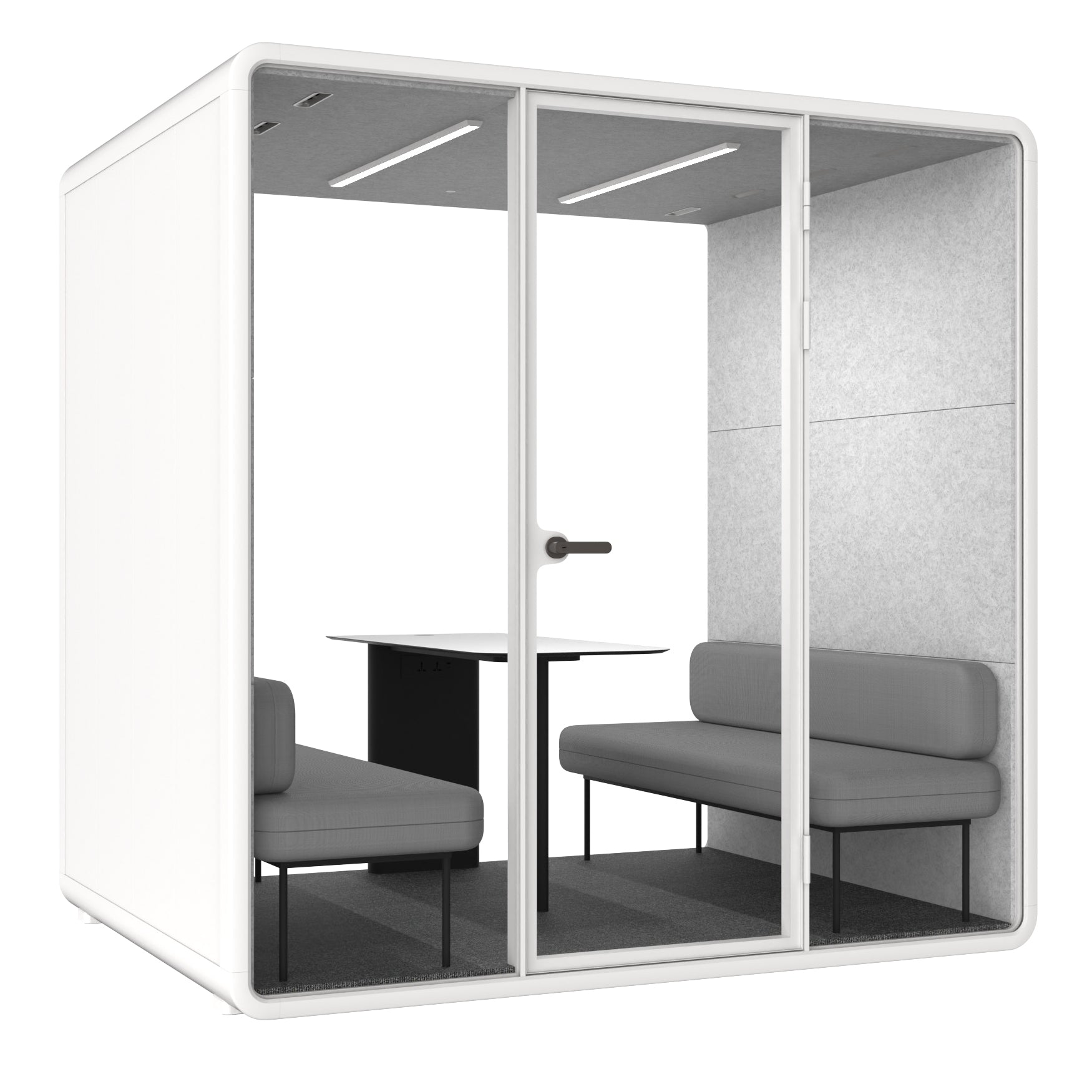 Evolve 4 Person Large Meeting Pod - White by Humble Office Silent Booth Hbox-Core   