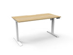 Boost 1.5m Light Single Sided Workstation - Natural & White Office Desk Rline-Local   