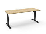 Boost 1.8m Light Single Sided Workstation - Natural & Black Office Desk Rline-Local   