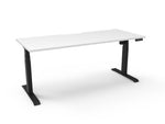 Boost 1.8m Light Single Sided Workstation - White & Black Office Desk Rline-Local   