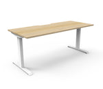 Boost Static 1.5m Single Sided Workstation - Natural & White Office Desk Rline-Local   