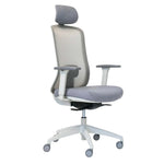 Buro Elan Mesh Ergonomic Office Chair with Headrest - Light Grey Office Chair Buro-Local   