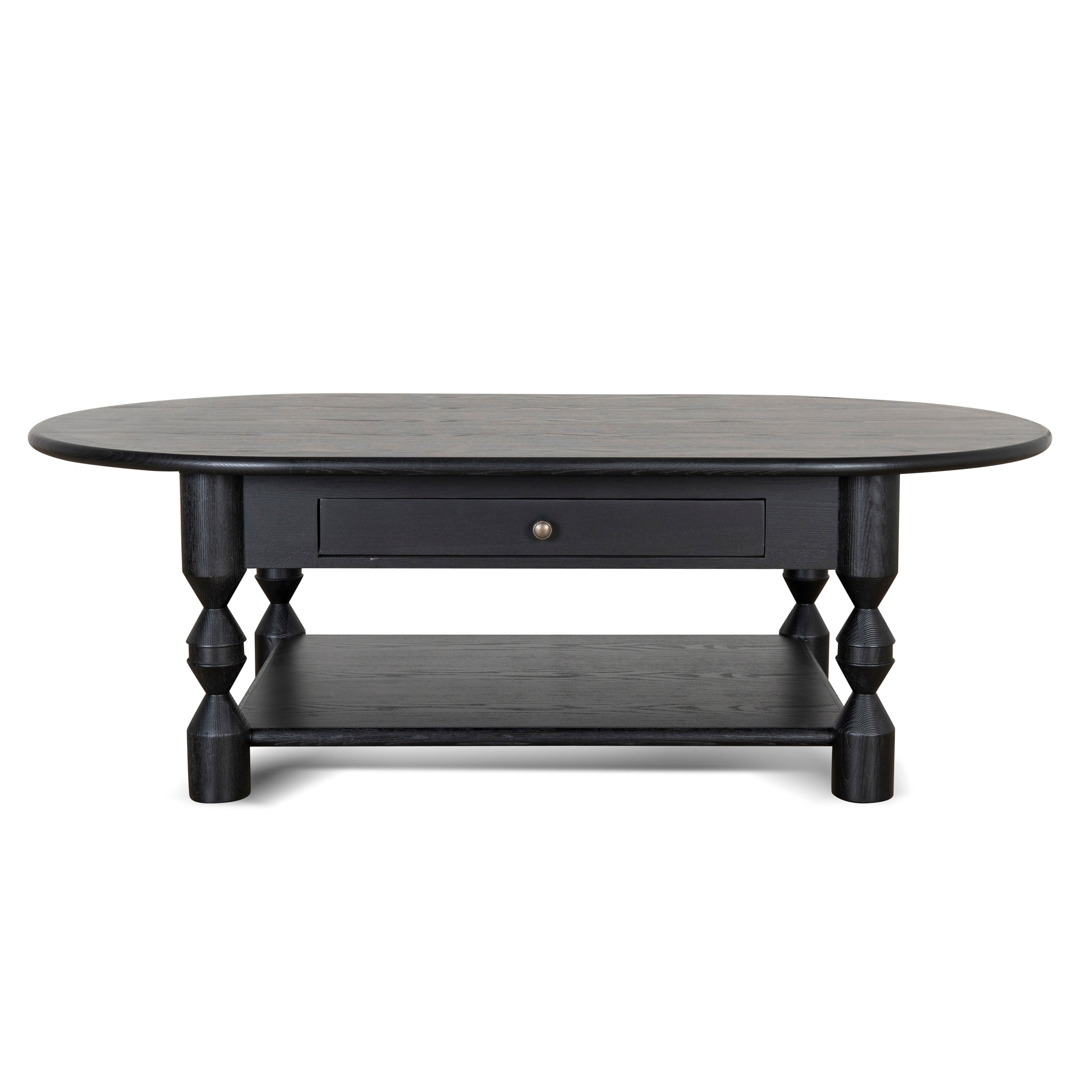 Primrose 1.4m Oval Coffee Table - Black Coffee Table Nicki-Core