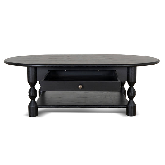 Globo 1.4m Oval Coffee Table - Black Coffee Table Nicki-Core   