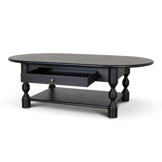 Globo 1.4m Oval Coffee Table - Black Coffee Table Nicki-Core   