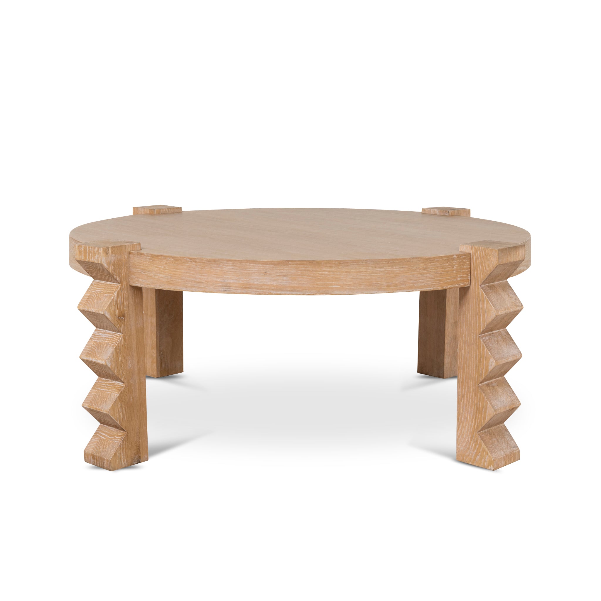 Maria 100cm Round Coffee Table - Natural Coffee Table Nicki-Core   