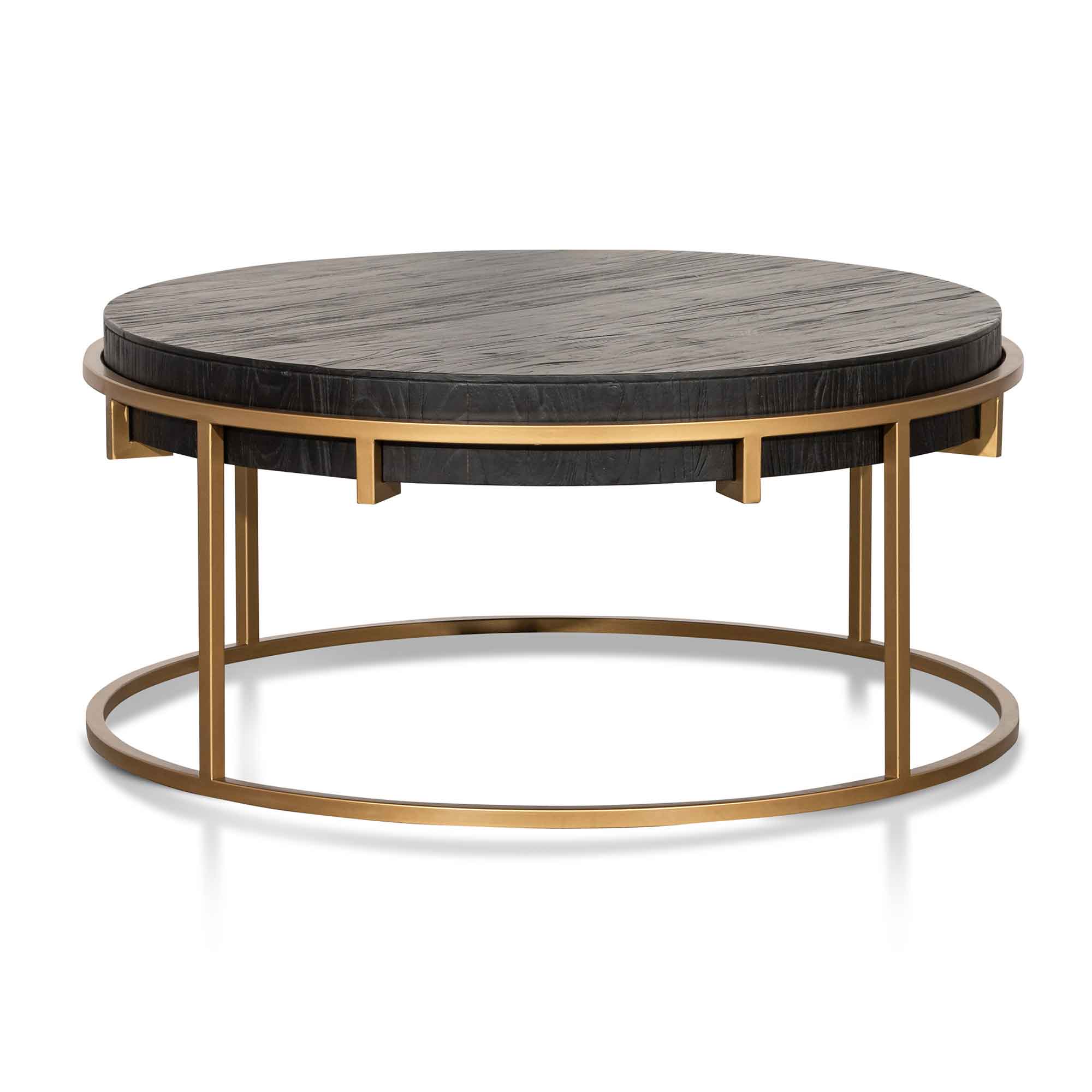 Ex Display - Shelley 100cm Round Coffee Table - Golden Coffee Table Nicki-Core   