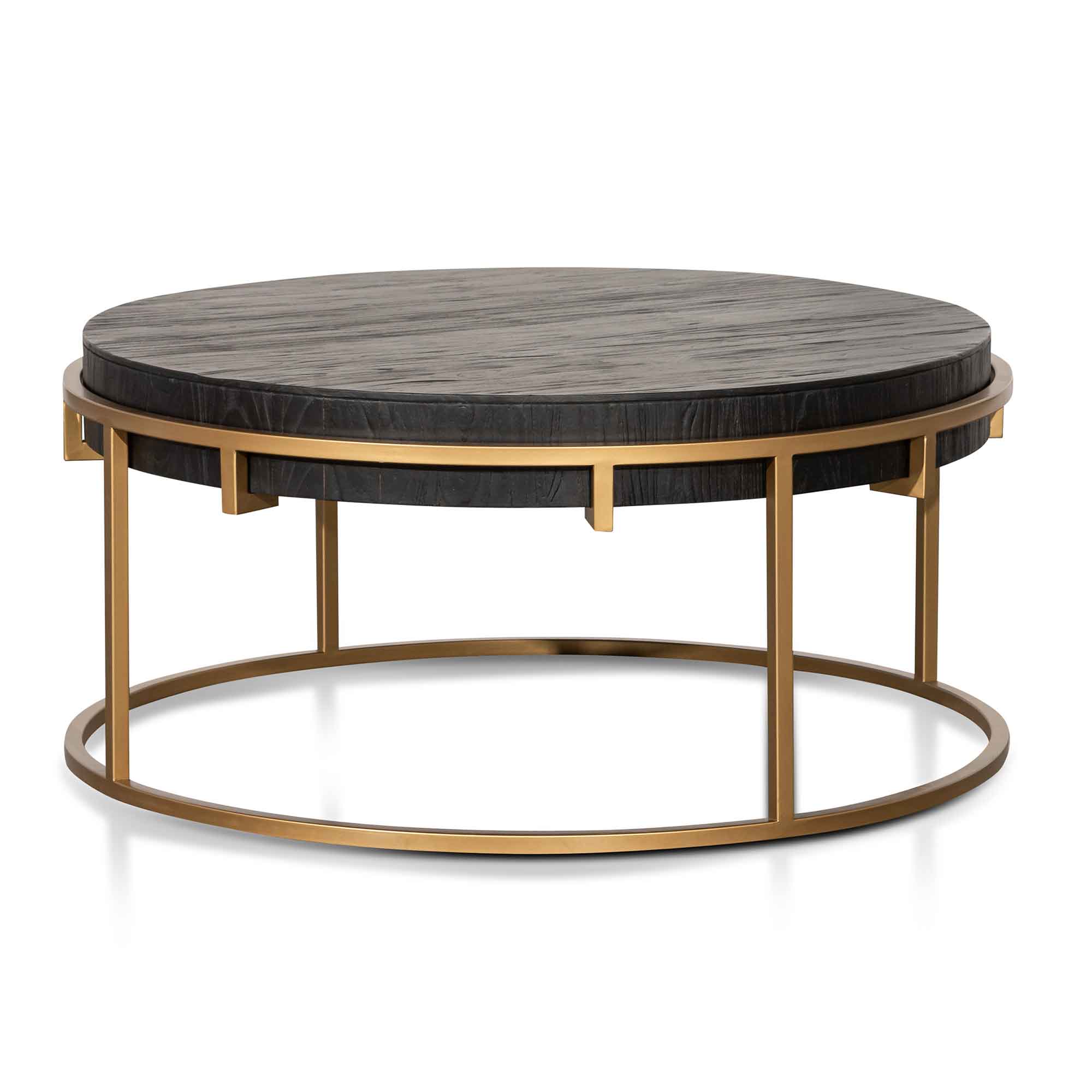 Ex Display - Shelley 100cm Round Coffee Table - Golden Coffee Table Nicki-Core   