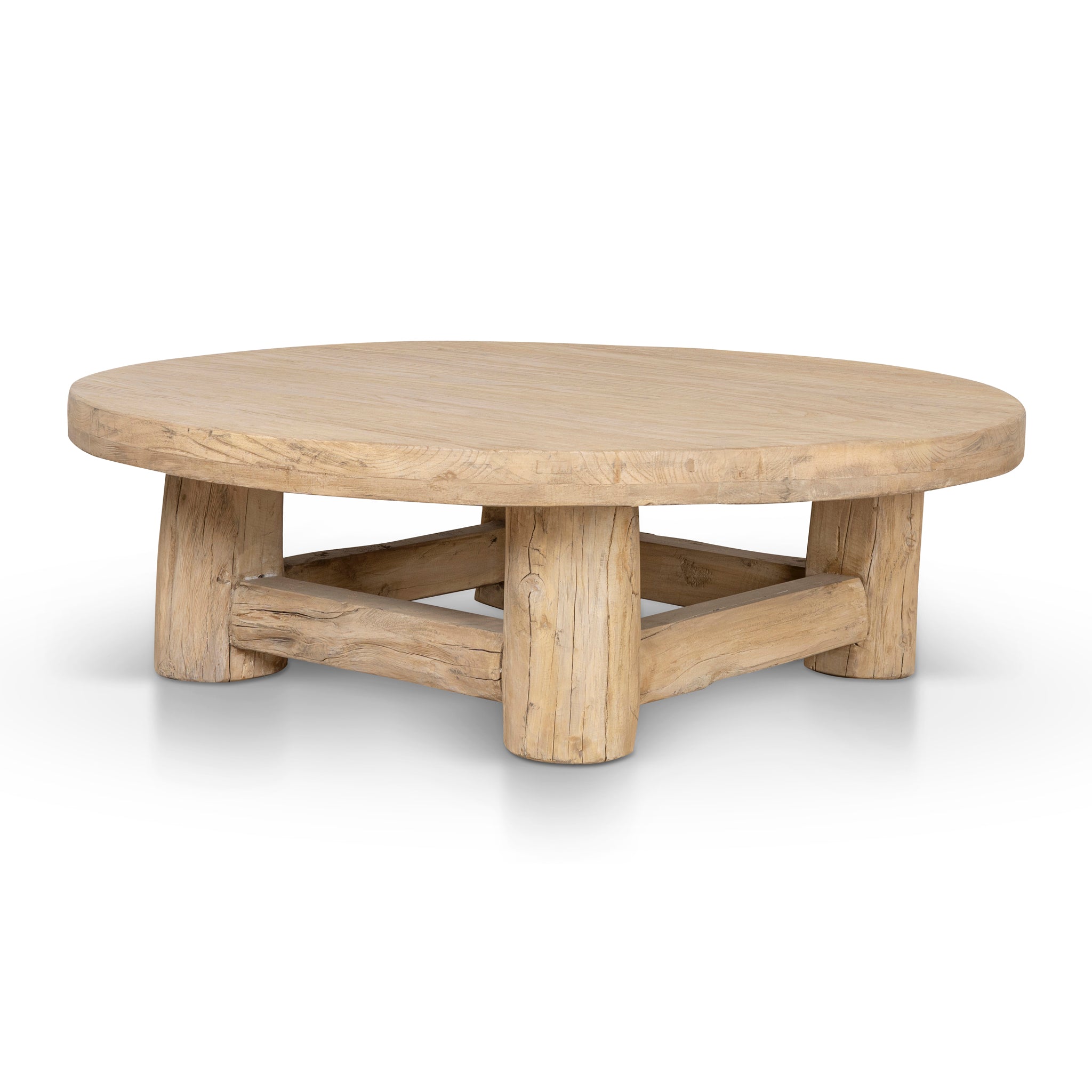 Freeman 100cm Elm Round Coffee Table - Natural Coffee Table Nasa-Core