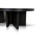 Roshan 1.3m Pill Shape Coffee Table - Textured Espresso Black Coffee Table Valerie-Core   