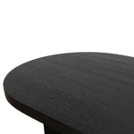 Roshan 1.3m Pill Shape Coffee Table - Textured Espresso Black Coffee Table Valerie-Core   