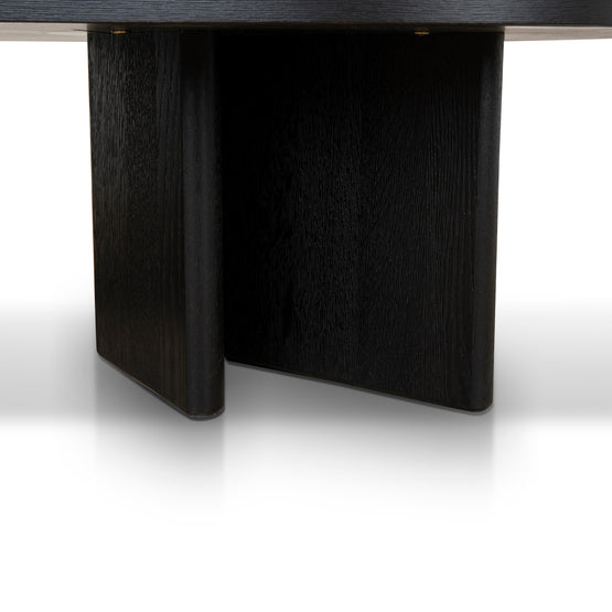 Roshan 1.3m Pill Shape Coffee Table - Textured Espresso Black Coffee Table Valerie-Core   