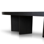 Roshan 1.3m Pill Shape Coffee Table - Textured Espresso Black Coffee Table Valerie-Core   