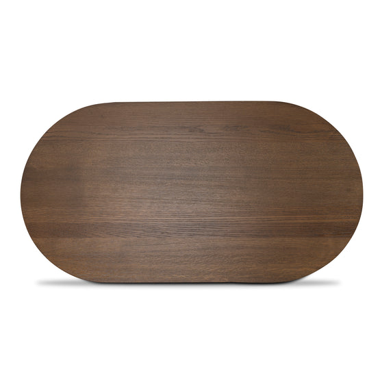 Roshan 1.3m Pill Shape Coffee Table - Caramel Oak Coffee Table Valerie-Core   