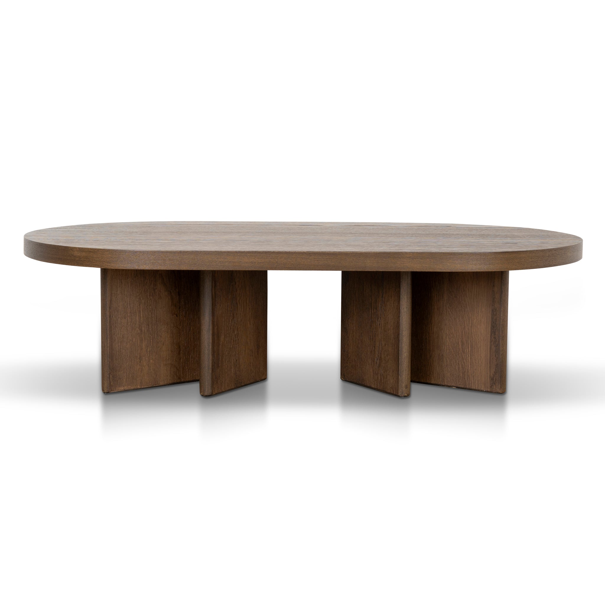 Roshan 1.3m Pill Shape Coffee Table - Caramel Oak Coffee Table Valerie-Core   