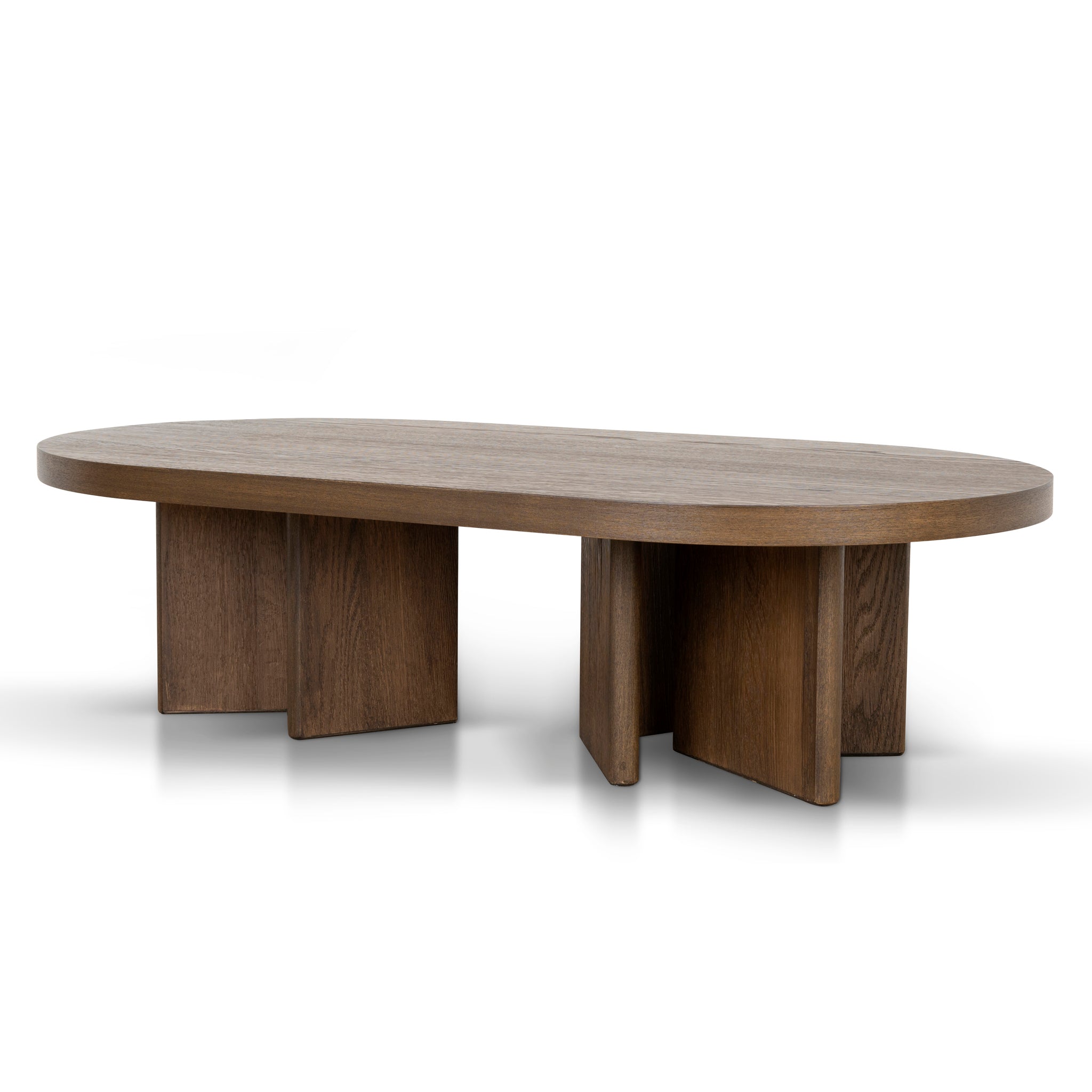 Roshan 1.3m Pill Shape Coffee Table - Caramel Oak Coffee Table Valerie-Core   