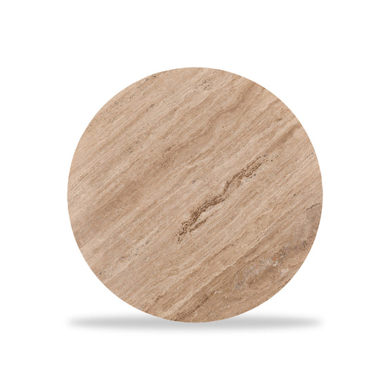 Sanya 90cm Travertine Top Round Coffee Table Coffee Table Rebhi-Core   