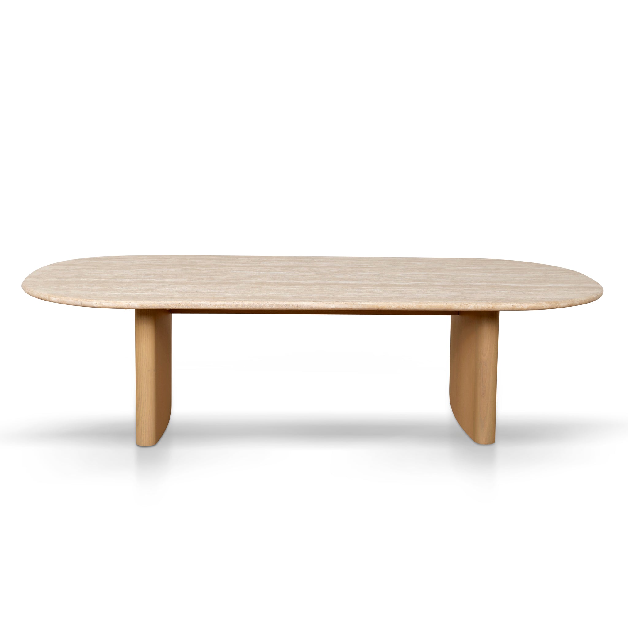 Linden 1.5m Travertine Top Coffee Table - Creme Ash Coffee Table Kodak-Core