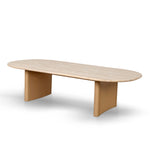 Linden 1.5m Travertine Top Coffee Table - CrÃ¨me Ash Coffee Table Kodak-Core   