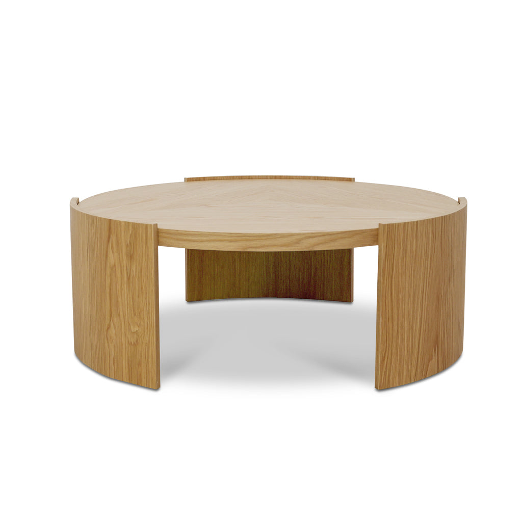 Tamera 100cm Wooden Round Coffee Table - Natural Coffee Table Century-Core   