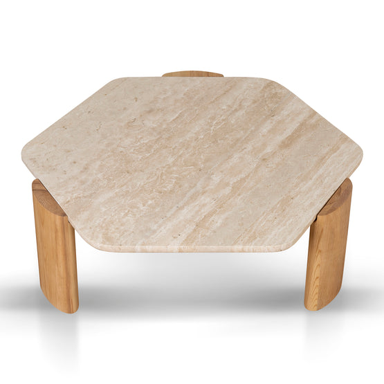 Larisa 100cm Travertine Coffee Table - Natural Coffee Table NY-Core   