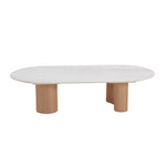 Nasim 1.5m Travertine Top Coffee Table - Natural Coffee Table Dwood-Core   