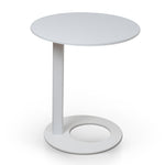 Nielsen 50cm Wooden Side Table - Full White Side Table M-Sun-Core   