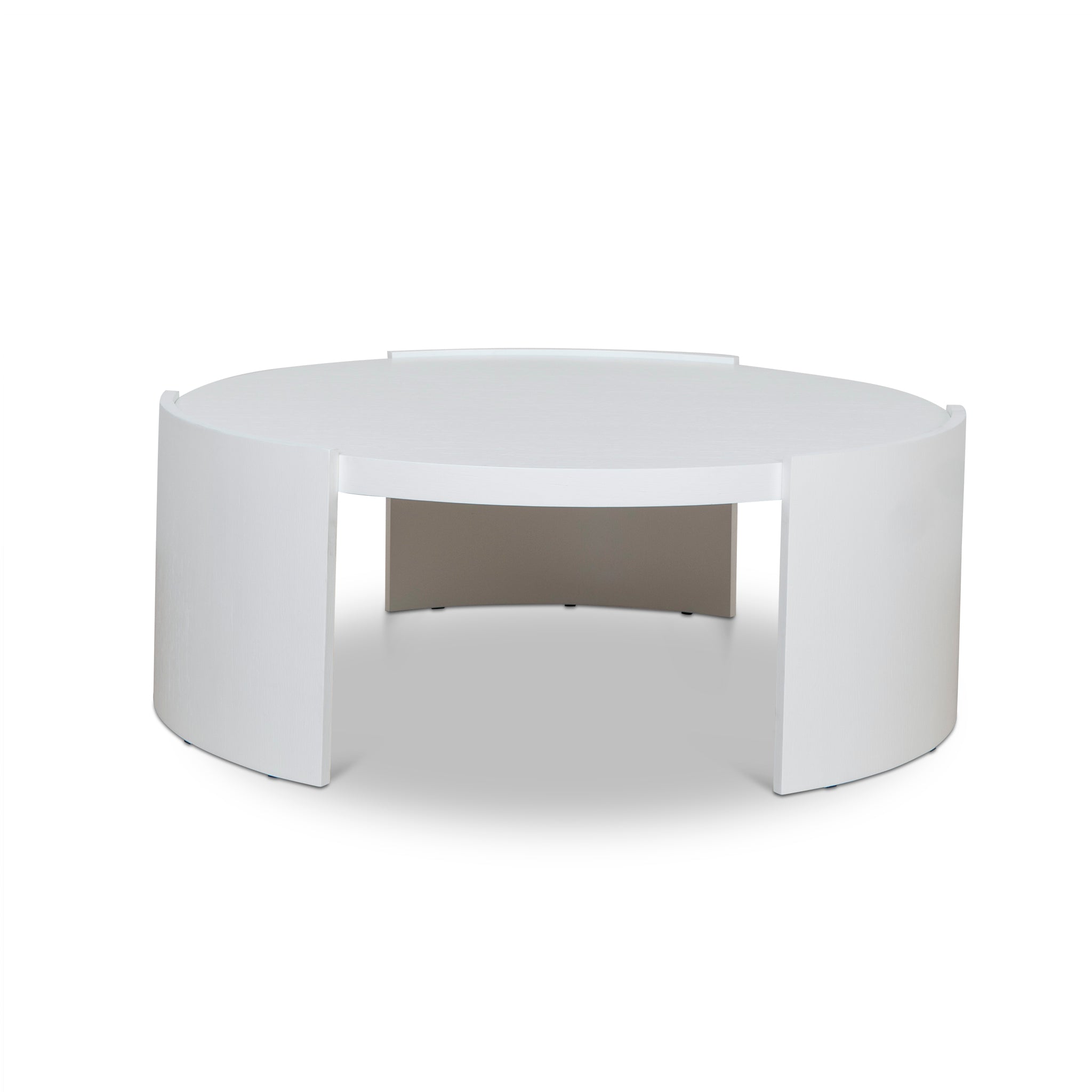 Tamera 100cm Wooden Round Coffee Table - White Coffee Table Century-Core   