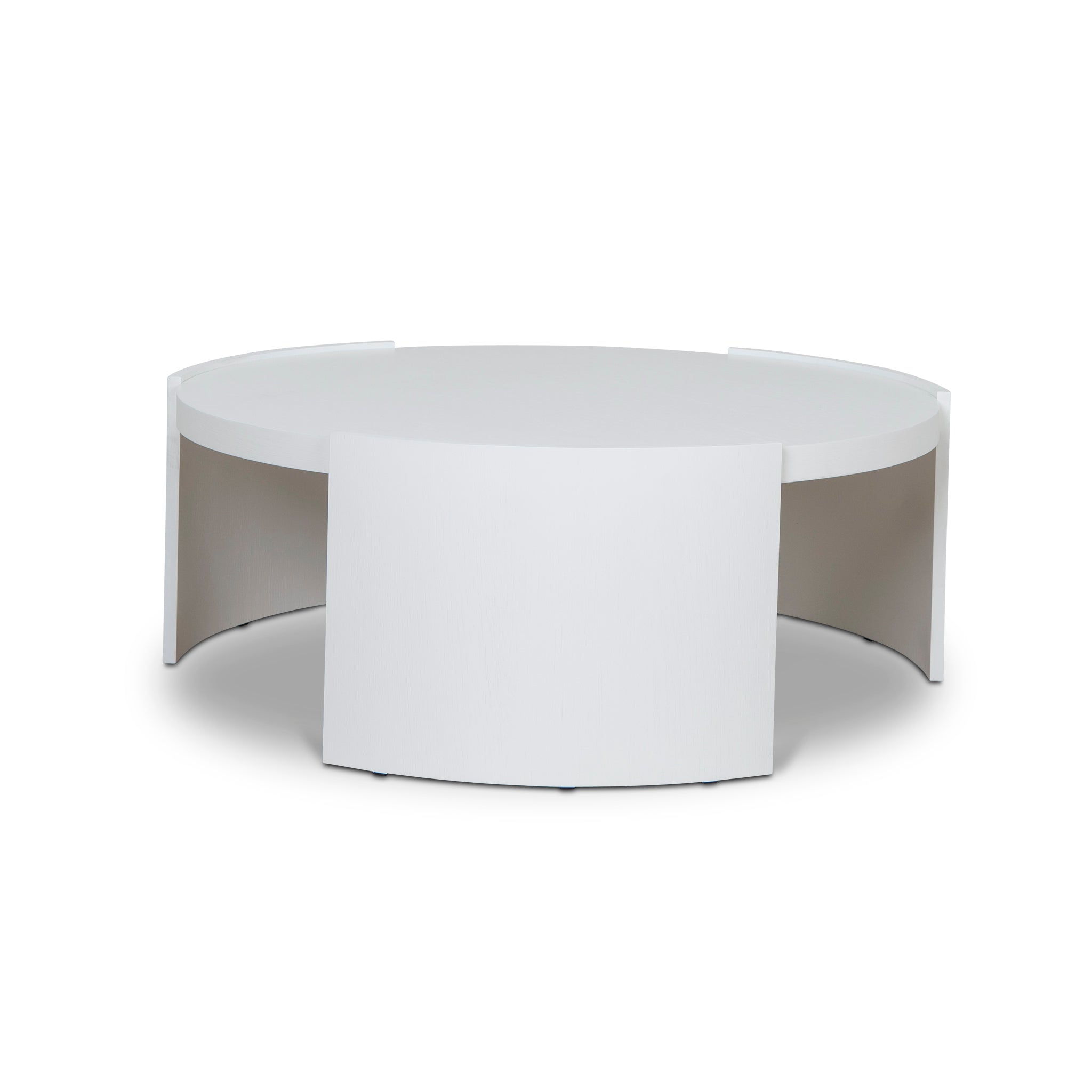 Tamera 100cm Wooden Round Coffee Table - White Coffee Table Century-Core   