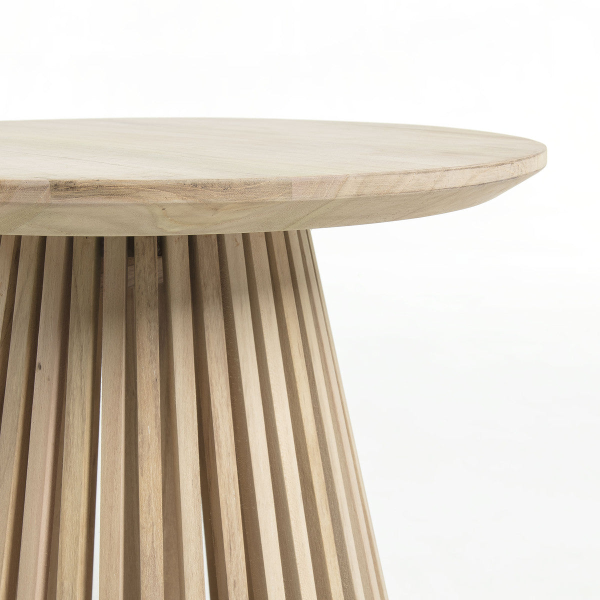 Irune 50cm Solid Timber Round Side Table - Natural Dining Table The Form-Local   