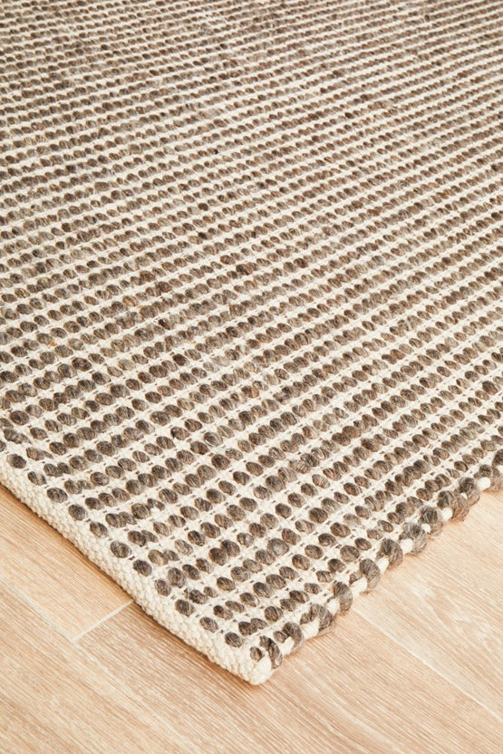 Carlos 400X300cm Felted Wool Rug - Brown Rug UN Rugs-Local   