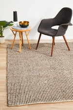 Carlos 255x155cm Felted Wool Rug - Brown Rug UN Rugs-Local   