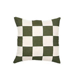 Ex Display - Check 40cm Square Cushion - Olive Cushion Warran-Local   