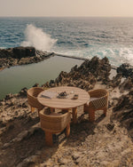 Chori 1.4m Round Dining Table - Natural Outdoor Table The Form-Local   