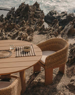 Chori 1.4m Round Dining Table - Natural Outdoor Table The Form-Local   