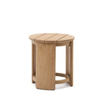 Chori Round Wooden Side Table - Natural Outdoor Table The Form-Local   