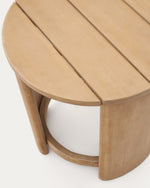 Chori Round Wooden Side Table - Natural Outdoor Table The Form-Local   