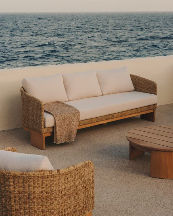 Chori Rattan Outdoor 3 Seater Sofa- Natural Outdoor Sofa The Form-Local   