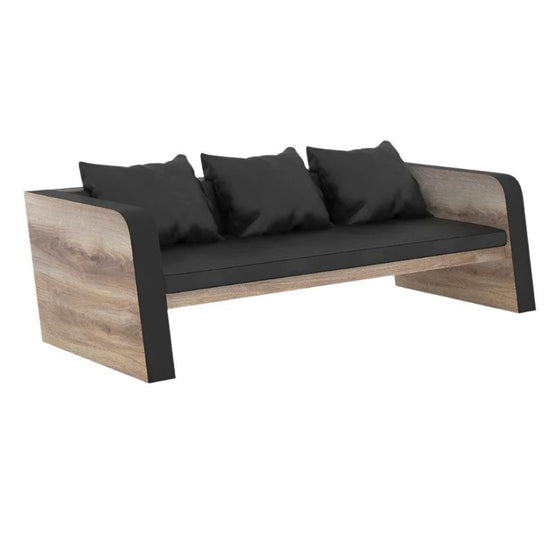 Cory 3 Seater Sofa - Warm Oak and Black