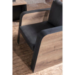 Cory Armchair - Warm Oak and Black