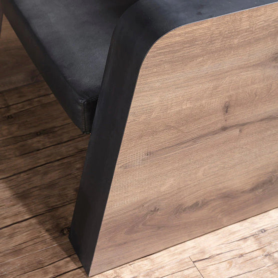 Cory Armchair - Warm Oak and Black