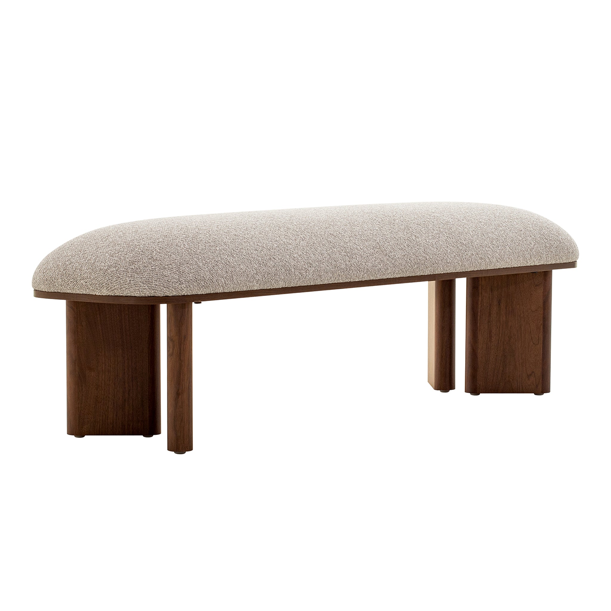 Vico Walnut Bench - Clay Grey Bench Iggy-Core