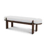 Jahoda 1.6m Walnut Elm Bench - Natural Linen Bench Nicki-Core