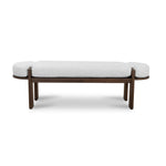 Jahoda 1.6m Walnut Elm Bench - Natural Linen Bench Nicki-Core