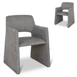 Set of 2 - Marko Fabric Dining Chair - Spec Grey Dining Chair Dwood-Core   